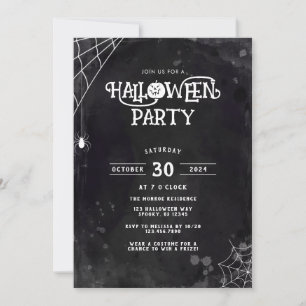 Spindelnät Halloween-festlig inbjudan
