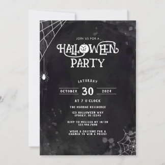 Spindelnät Halloween-festlig inbjudan