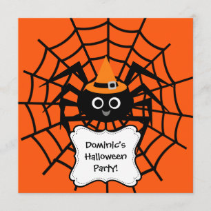 Spindelnät Halloween-festlig inbjudan