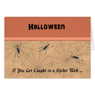 Spindelnät Halloween-kort Hälsningskort