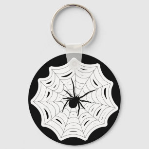 Spindelnät Halloween-Kryp-deoky Creepy-design Nyckelring