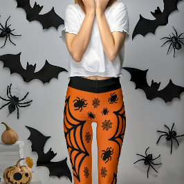 Spindelnät Halloween Leggings