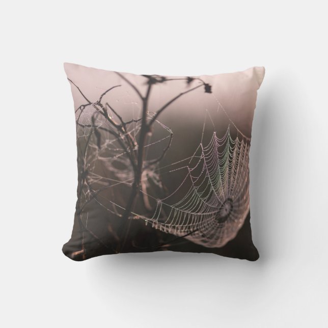 Spindelnät Halloween Pillow Kudde (Framsida)