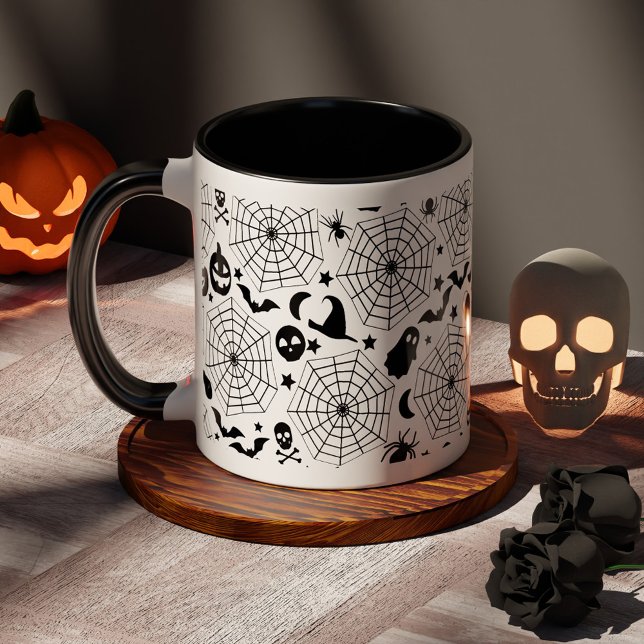 Spindelnät Halloween-taloky Mugg (Spiderwebs Halloween Spooky Mug)