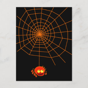 Spindelnät Halloween-vykort Vykort