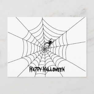 Spindelnät Halloween-vykort Vykort