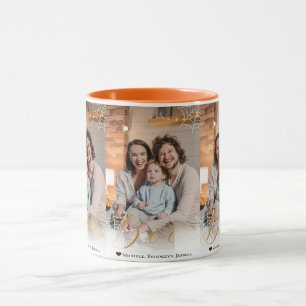 Spindelnät Hand-Lettered Boo Halloween Photo Mugg