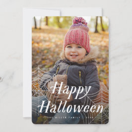 Spindelnät Happy halloween-fotokort Tack Kort