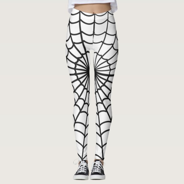 Spindelnät Leggings, Halloween Costume Leggings (Framsida)