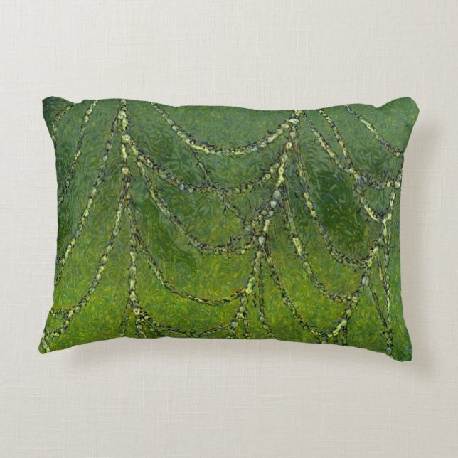 Spindelnät med Abstrakt av nya droplets Prydnadskudde (Baksidan)