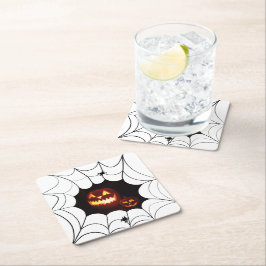 Spindelnät med pumpor underlägg papper kvadrat