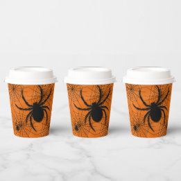 Spindelnät med Spiders Halloween Papprare Kopp