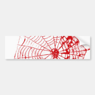 Spindelnät MUSEUMZazzle den röda webben Bildekal