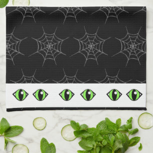 Spindelnät och Big Ögon Kitchen Towel Kökshandduk