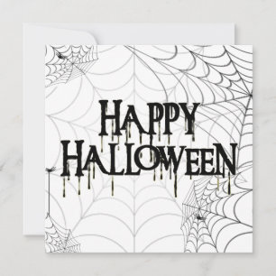 Spindelnät Och Glad Halloweenfest Inbjudningar