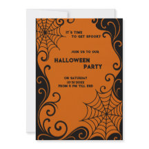 Spindelnät Ornament Orange Black gothic halloween