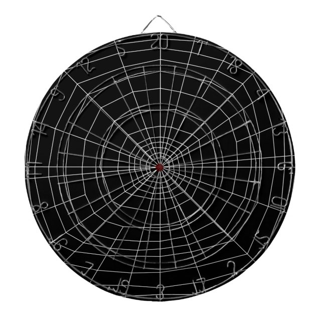 spindelnät på svart piltavla (Framsidan)