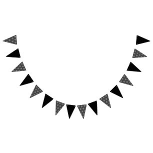 Spindelnät Party-banderoll (vit och Mörk Grått) Vimplar
