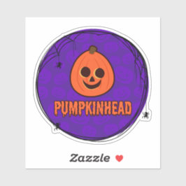 Spindelnät & Pumpkinheads Round Sticker Klistermärken