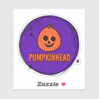 Spindelnät & Pumpkinheads Round Sticker Klistermärken
