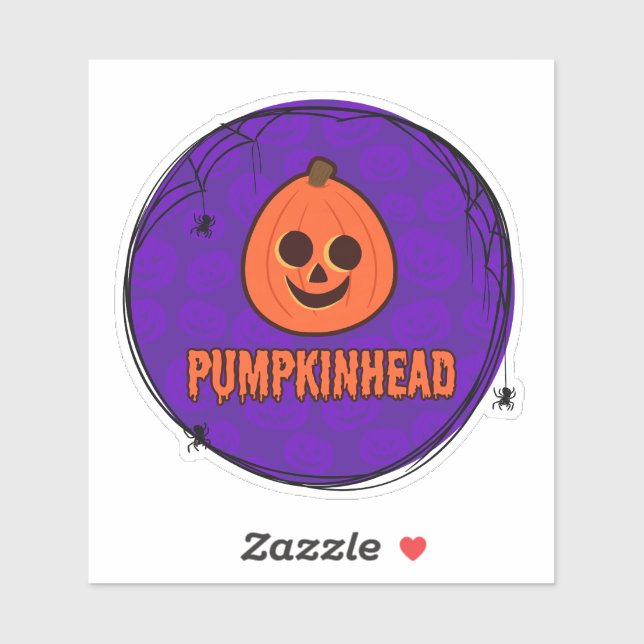 Spindelnät & Pumpkinheads Round Sticker Klistermärken (Ark)