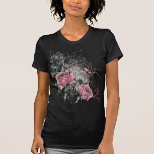 Spindelnät Ro   Rosa Damask Gothic Halloween T Shirt