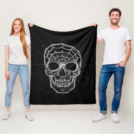 Spindelnät Skull Fleecefilt