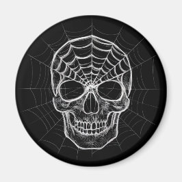 Spindelnät Skull Magnet
