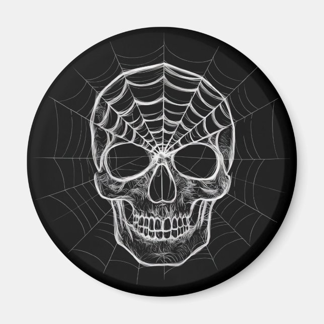 Spindelnät Skull Magnet (Framsidan)
