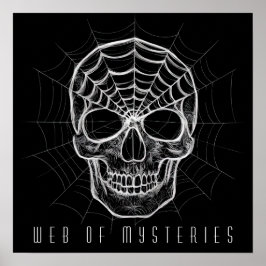 Spindelnät Skull Poster
