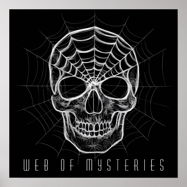 Spindelnät Skull Poster (Framsidan)