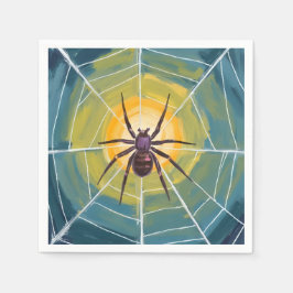 Spindelnät Spooky Halloween fest Pappersservett