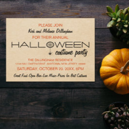 Spindelnät Typografi Halloween-inbjudan Inbjudningar