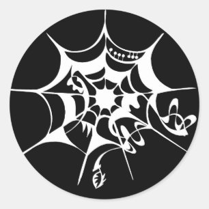 Spindelnätcobweb Runt Klistermärke