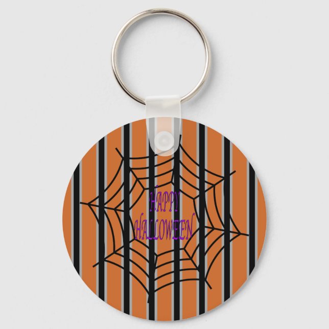 Spindelnäten roligt och Finare Halloween Nyckelring (Framsida)