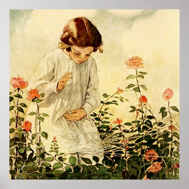 Spindelnätet av Jessie Willcox Smith Poster (Framsidan)