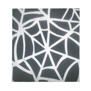 Spindelnätet Bold Black & White Geometric Mönster Anteckningsblock