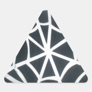 Spindelnätet Bold Black & White Geometric Mönster Triangelformat Klistermärke
