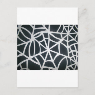 Spindelnätet Bold Black & White Geometric Mönster Vykort