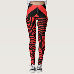 Spindelnätet Halloween Red och Black Leggings
