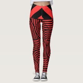 Spindelnätet Halloween Red och Black Leggings