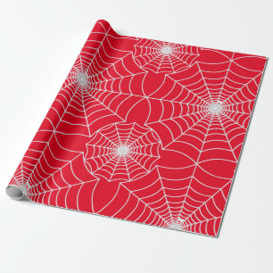 Spindelnätet har mönstrat på röd design presentpapper