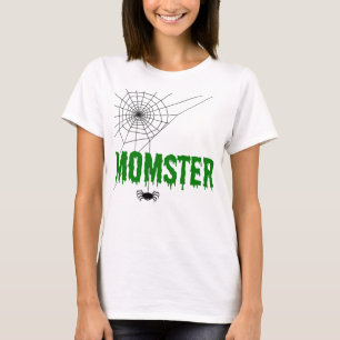 Spindelnätet Momster-Grönt, teckensnitt T Shirt