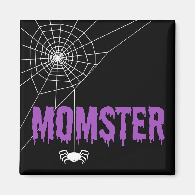 Spindelnätet Momster Lila Dripping Font Magnet (Framsidan)