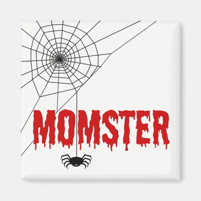 Spindelnätet Momster Red Dripping Font Magnet (Framsidan)