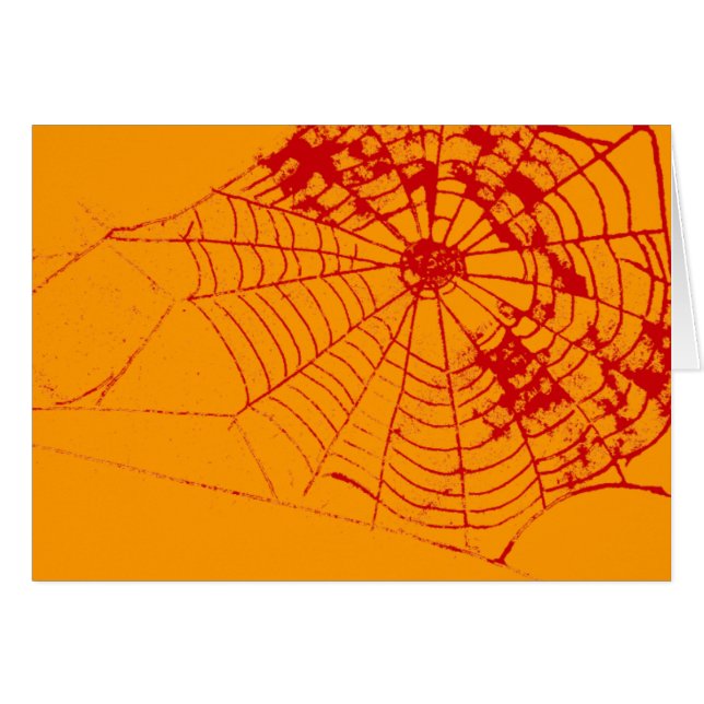 spindelnätet MUSEUM Zazzle Red Webben Hälsningskort (Framsidan Horizontal)