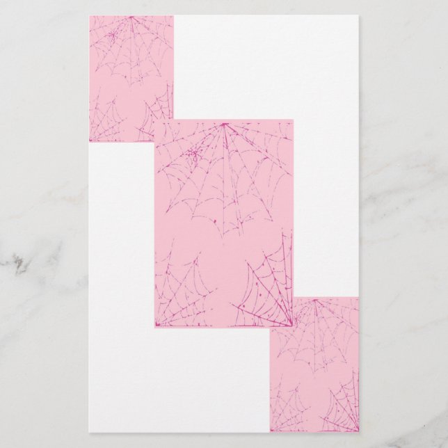 Spindelnätet rosa Pastel Brevpapper (Framsida)