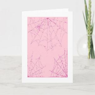 Spindelnätet rosa Pastel Kort
