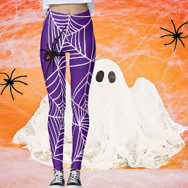 Spindelnätet Scary Halloween Costume Black Widow Leggings