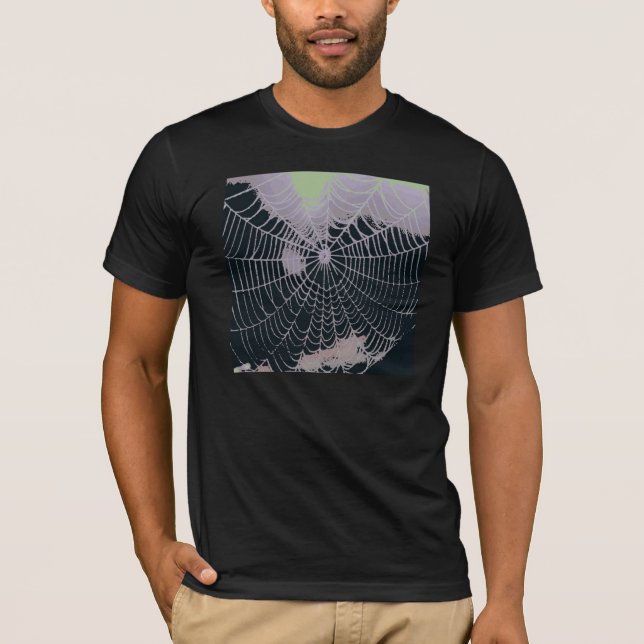 Spindelnätets Abstrakt Tee Shirt (Framsida)